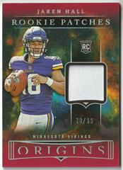 Jaren Hall [Red] #RP-JHA Football Cards 2023 Panini Origins Rookie Patches Prices