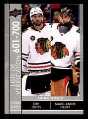 Seth Jones, Marc Andre Fleury [French] #700 Hockey Cards 2021 Upper Deck Prices