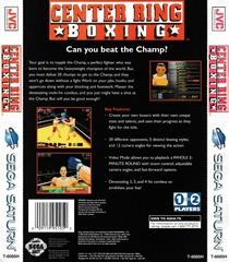 Back Of Case | Center Ring Boxing Sega Saturn