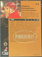Back | V. Konstantinov Hockey Cards 1991 Parkhurst