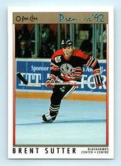 Brent Sutter Hockey Cards 1991 O-Pee-Chee Premier Prices