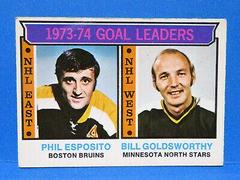 Goal Leaders [Esposito, Goldsworthy] #1 Hockey Cards 1974 O-Pee-Chee Prices