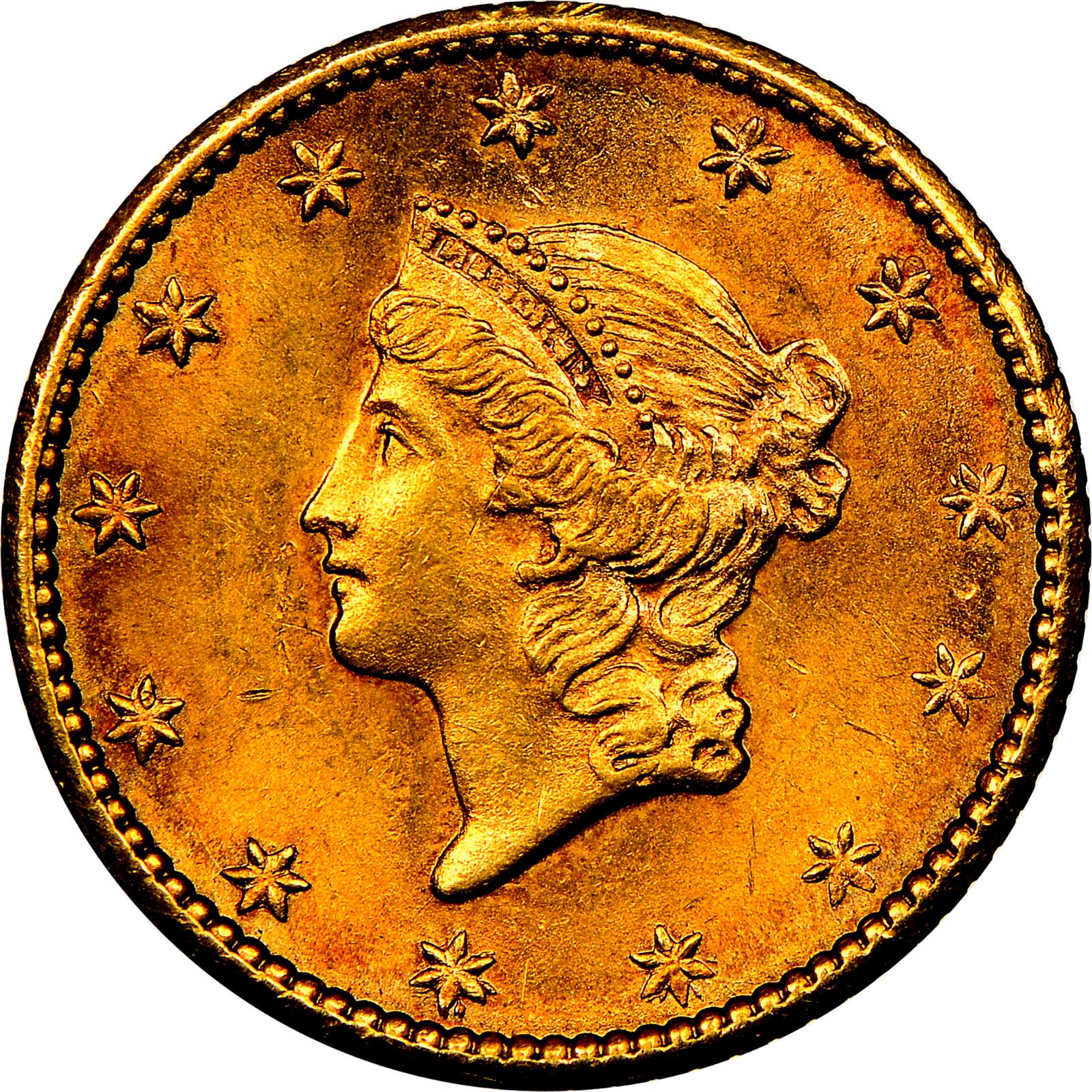 1849 [NO L] Coins Gold Dollar