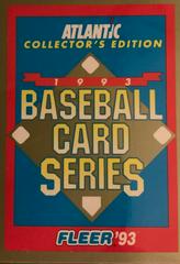 1993 Atlantic Collector’s Edition Checklist  [1993 Fleer Atlantic] Baseball Cards 1993 Fleer Atlantic Prices