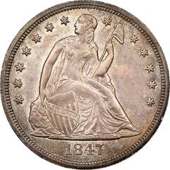 1847 [PROOF] Coins Seated Liberty Dollar Prices