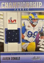 Aaron Donald #CF-5 Football Cards 2023 Panini Absolute Championship Fabric Prices