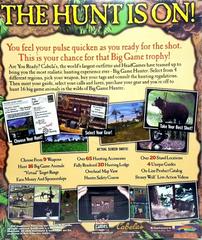 Back Cover | Cabela’s Big Game Hunter PC Games