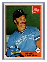 Dennis Leonard #4 Baseball Cards 1981 Coca Cola Prices