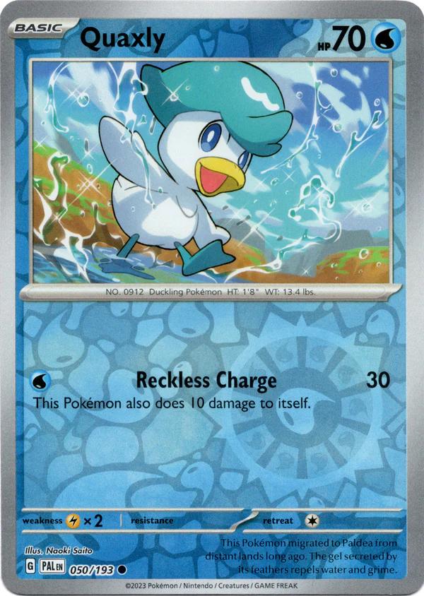 Quaxly Reverse Holo 50 Prices Pokemon Paldea Evolved Pokemon Cards