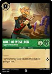 Duke of Weselton - Opportunistic Official [Foil] #73 Lorcana First Chapter Prices