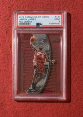 LeBron James [Red Jersey Red] #141 Basketball Cards 2015 Panini Clear Vision Prices