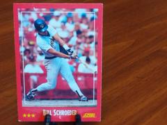Bill Schroeder #311 Baseball Cards 1988 Score Glossy Prices