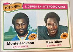 Monte Jackson, Ken Riley [Interception Leaders] Football Cards 1977 Topps Mexican Prices