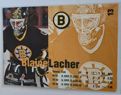 Backside | Blaine Lacher Hockey Cards 1994 Fleer