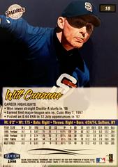 Rear | Will Cunnane Baseball Cards 1998 Ultra