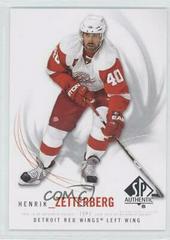 Henrik Zetterberg Hockey Cards 2009 SP Authentic Prices