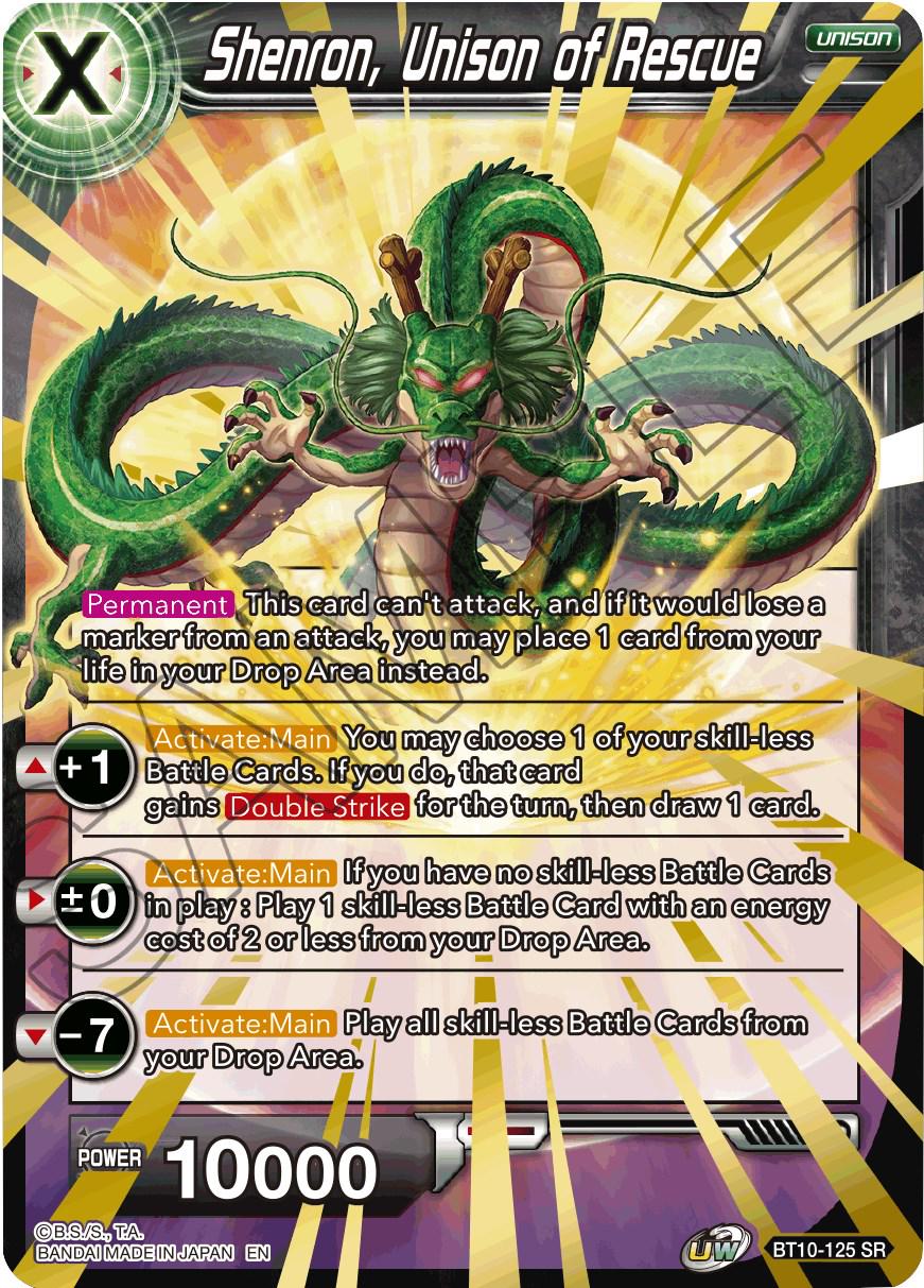 Shenron, Unison of Rescue BT10-125 Dragon Ball Super Rise of the Unison Warrior