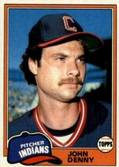 John Denny #122 Baseball Cards 1981 Topps Prices