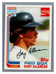 Gary Allenson #1 Baseball Cards 1982 Coca Cola Prices