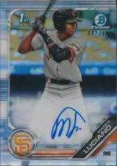 Marco Luciano [Autograph Chrome Refractor] Baseball Cards 2019 Bowman Heritage Prices