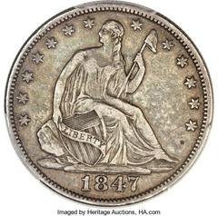 1847/6 Coins Seated Liberty Dollar Prices