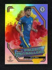 Christian Pulisic [Yellow Red] Soccer Cards 2021 Topps Finest UEFA Champions League Prized Footballers Fusion Prices
