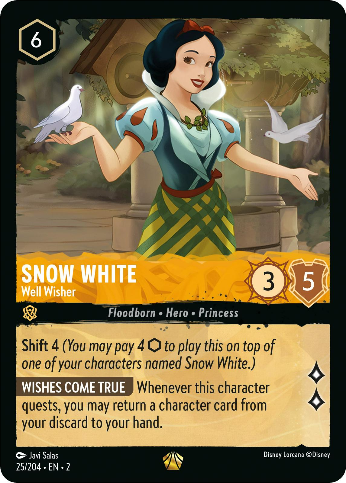 Snow White - Well Wisher [Foil] #25 Lorcana Rise of the Floodborn