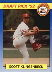 Scott Klingenbeck #45 Baseball Cards 1992 Front Row Draft Picks Prices