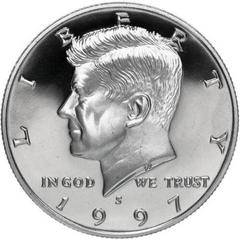 1997 S [SILVER PROOF] Coins Kennedy Half Dollar Prices