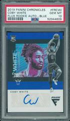 Coby White [Blue] Basketball Cards 2019 Panini Chronicles Flux Rookie Autographs Prices