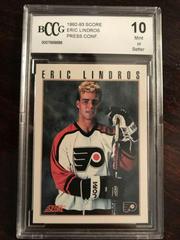 Eric Lindros [Press Conference Card] Hockey Cards 1992 Score Prices