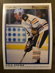 GREG BROWN #11 Hockey Cards 1991 O-Pee-Chee Premier Prices