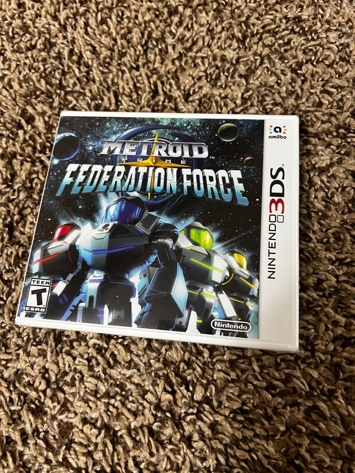 Metroid Prime Federation Force New Item, Box, and Manual Nintendo 3DS