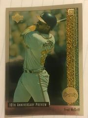 Fred McGriff #22 of 60 Baseball Cards 1998 Upper Deck 10th Anniversary Preview Prices