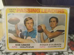 B.Griese, R.Staubach [Passing Leaders] Football Cards 1978 Topps Prices