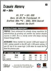 Back | Travis Henry Football Cards 2004 Topps Draft Picks & Prospects