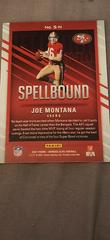 Back | Joe Montana Football Cards 2021 Panini Donruss Elite Spellbound