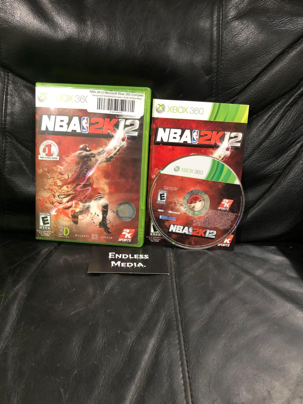 Nba 2k12 Item Box And Manual Xbox 360