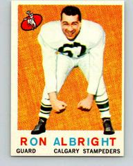 Ron Albright Football Cards 1959 Topps CFL Prices