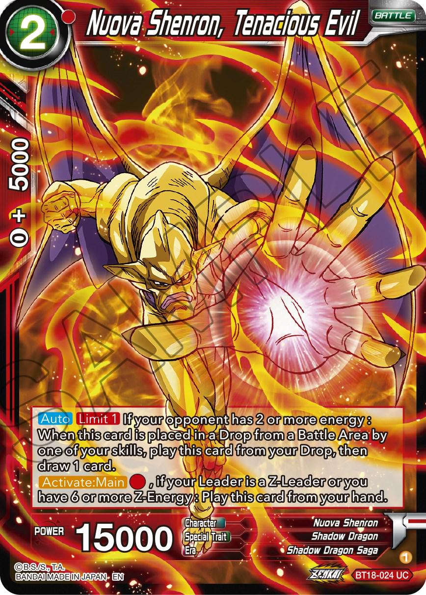 Nuova Shenron, Tenacious Evil [Foil] BT18-024 Dragon Ball Super Dawn of the Z-Legends