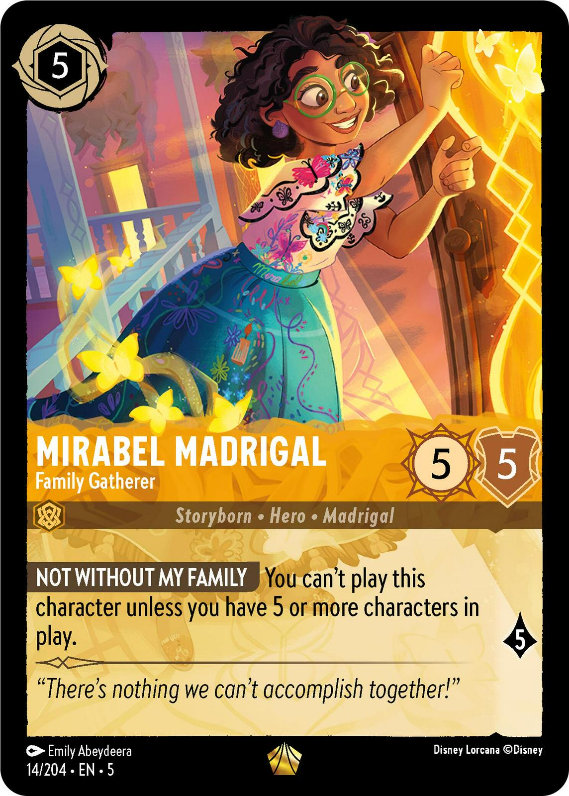 Mirabel Madrigal - Family Gatherer #14 Lorcana Shimmering Skies