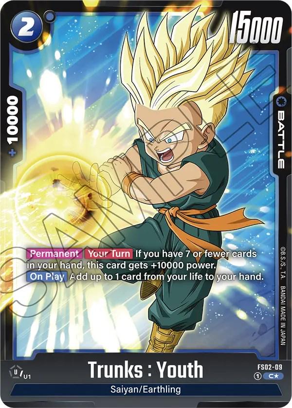 Trunks : Youth - FS02-09 [Bonus Pack Alternate Art Holo] FS02-09 Dragon Ball Fusion World Starter Deck: Vegeta