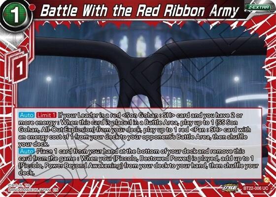 Battle With the Red Ribbon Army BT22-006 Dragon Ball Super Critical Blow