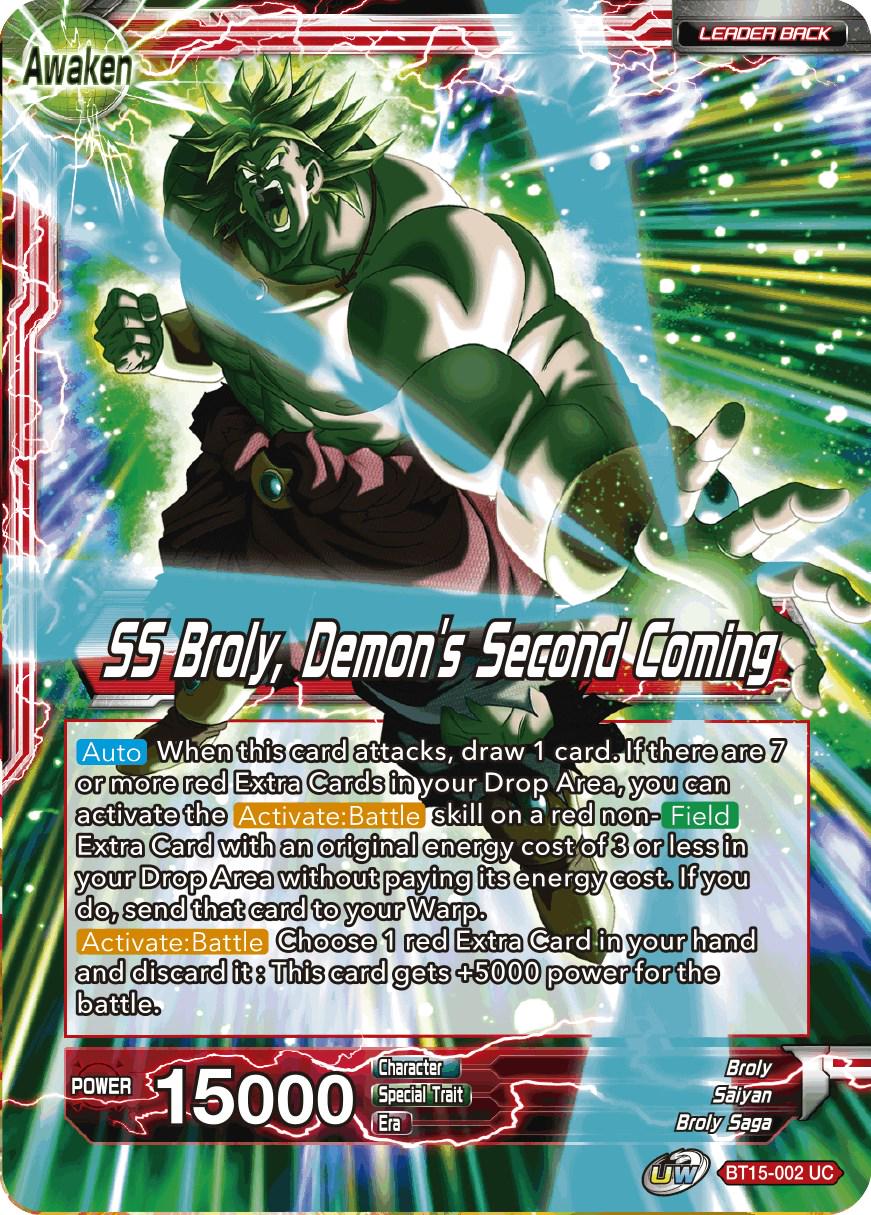 Broly // SS Broly, Demon's Second Coming BT15-002 Dragon Ball Super Saiyan Showdown