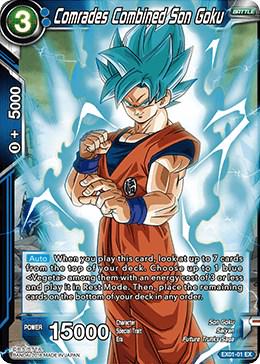 Comrades Combined Son Goku EX01-01 Dragon Ball Super Expansion Set: Mighty Heroes