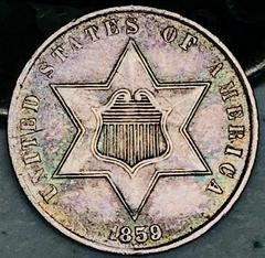 1859 [TYPE 3] Coins Three Cent Silver Prices