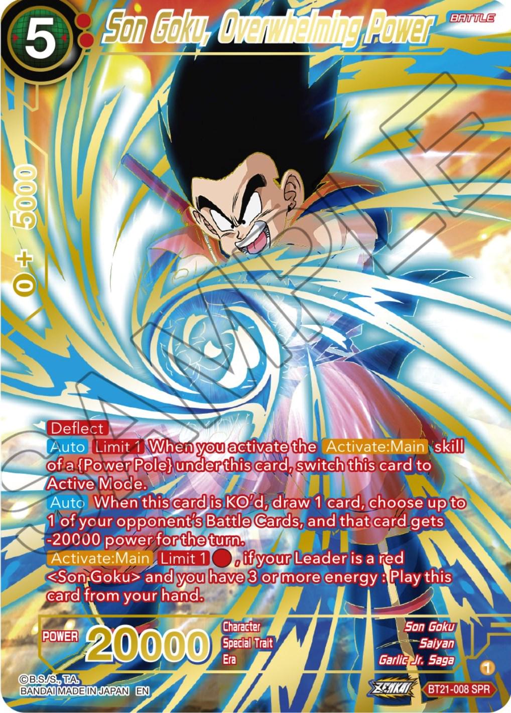 Son Goku, Overwhelming Power [SPR Foil] BT21-008 Dragon Ball Super Wild Resurgence