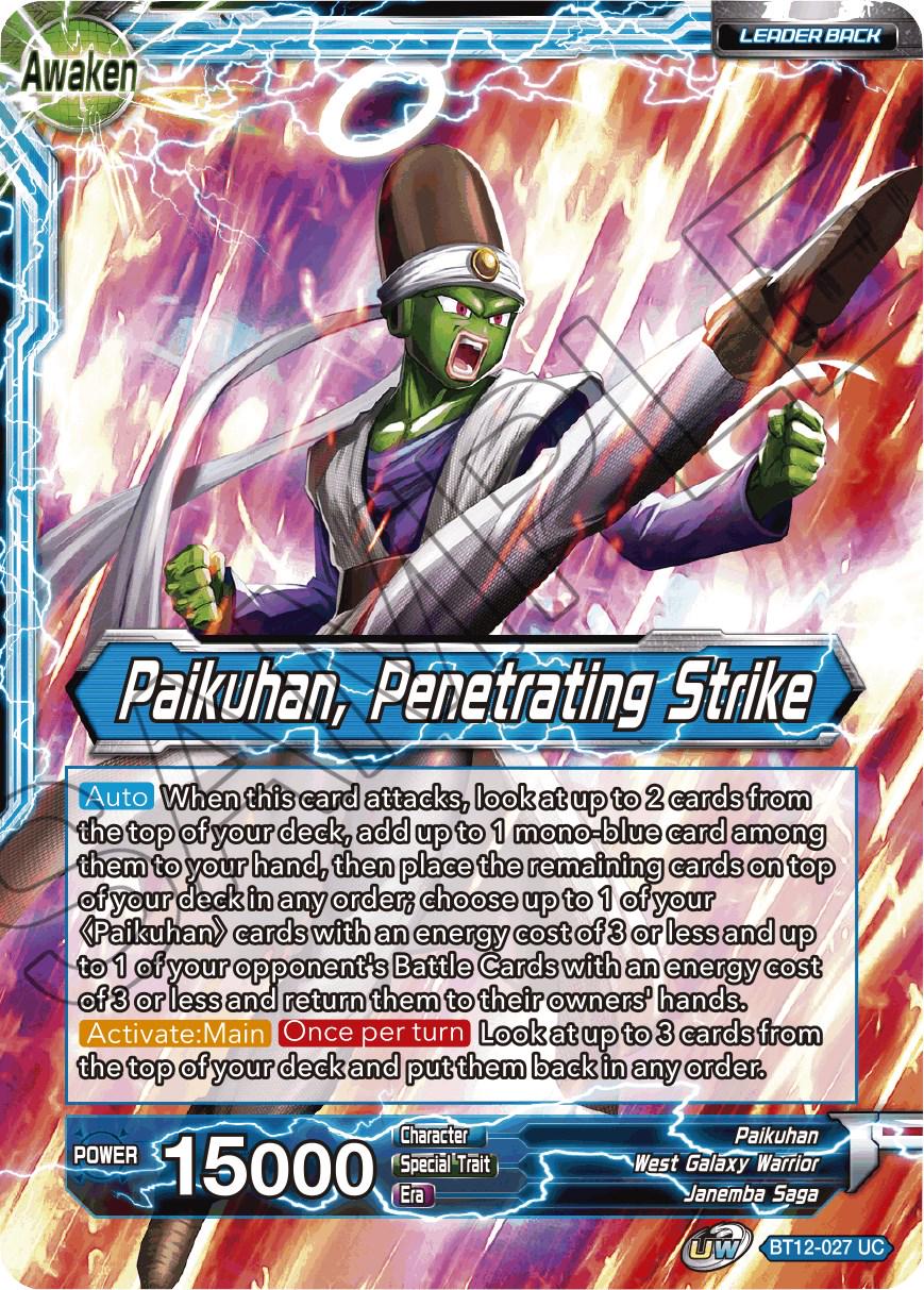 Paikuhan // Paikuhan, Penetrating Strike BT12-027 Dragon Ball Super Vicious Rejuvenation