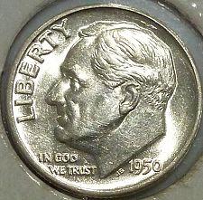 1950 [DOUBLE DIE PROOF FS-801] Coins Roosevelt Dime