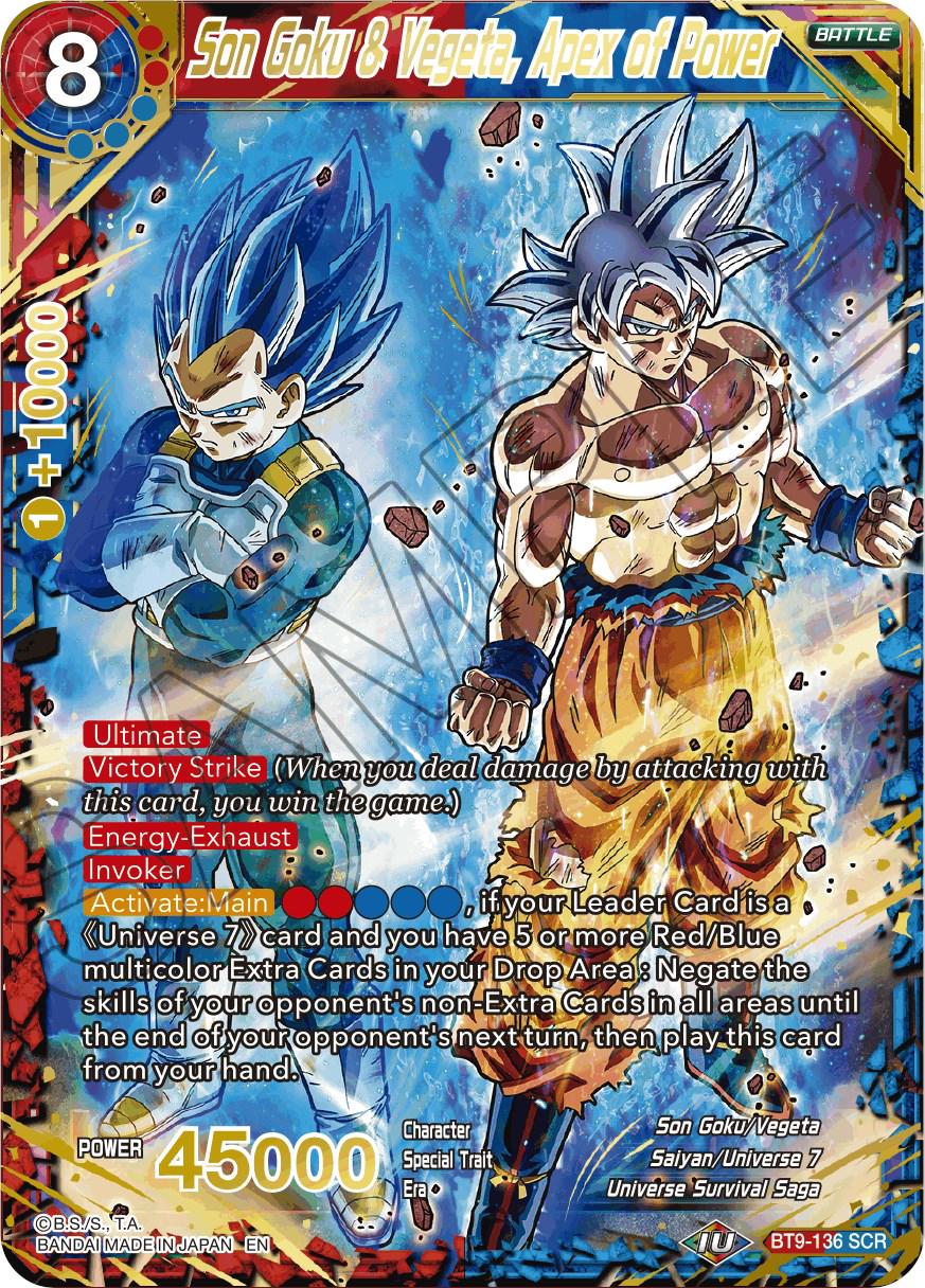 Son Goku & Vegeta, Apex of Power BT9-136 Dragon Ball Super Universal Onslaught